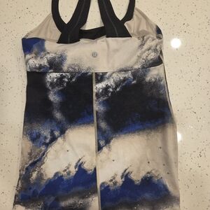 lululemon athletica Blue and Black Tank Top